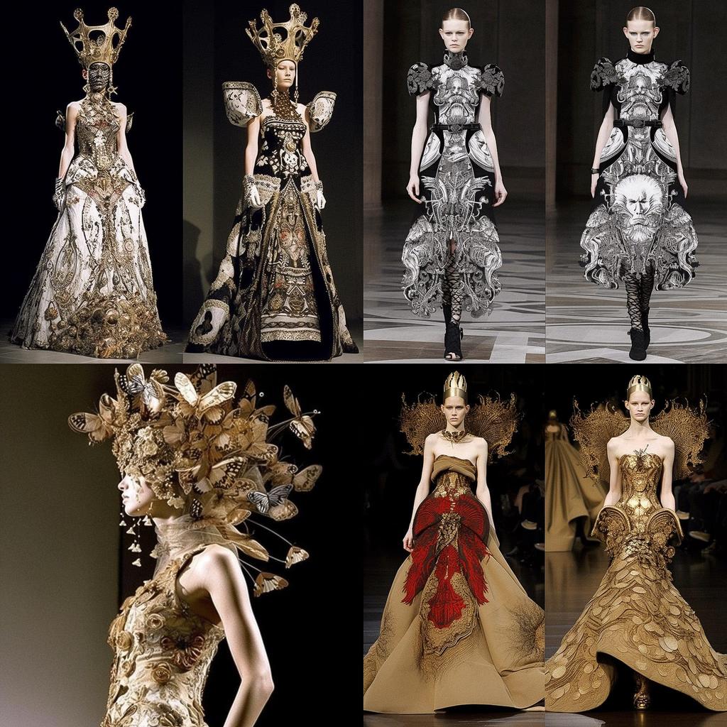 Alexander McQueen style, Midjourney V5, render 1 of 4