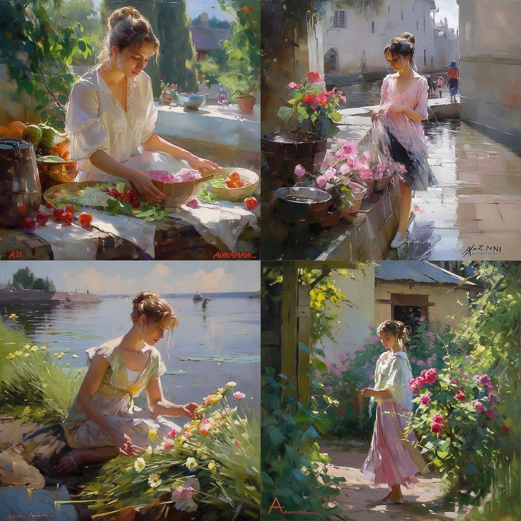 Alexandr Averin style, Midjourney V5, render 1 of 4