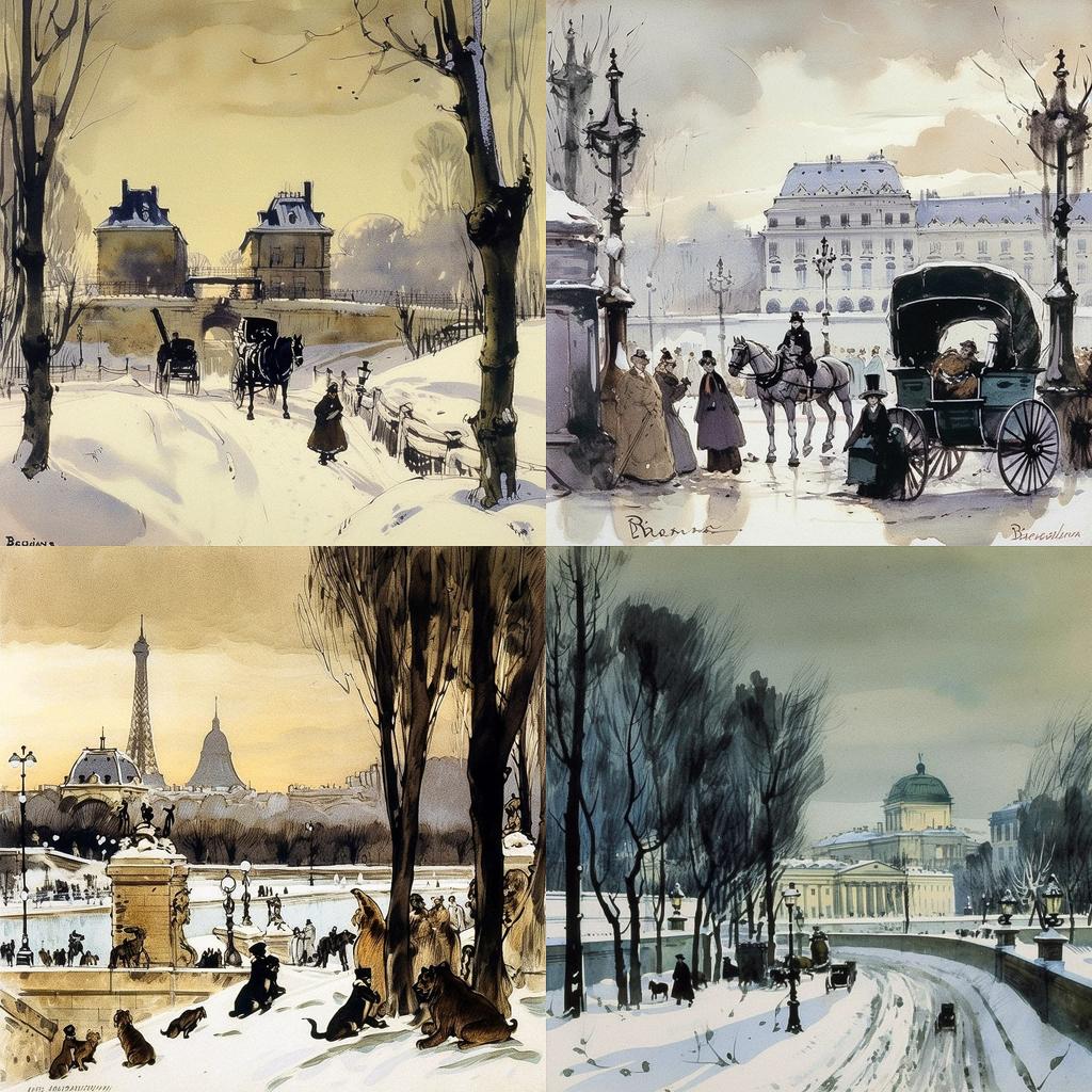Alexandre Benois style, Midjourney V5, render 1 of 4