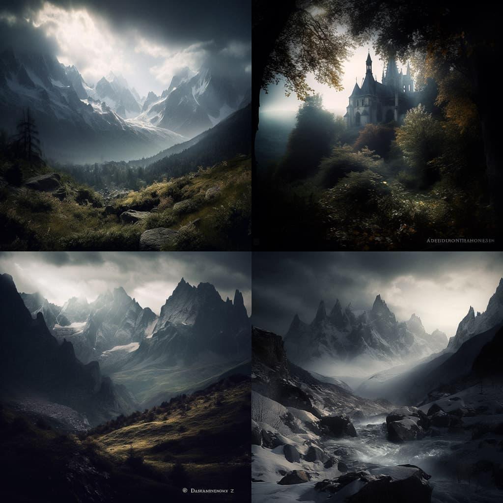 Alexandre Deschaumes style, Midjourney V5, render 1 of 4