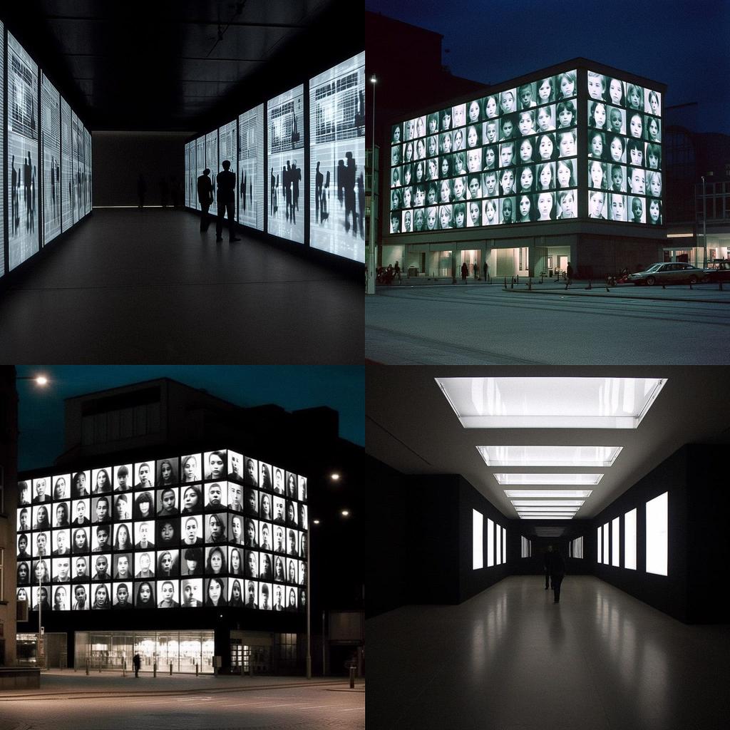 Alfredo Jaar style, Midjourney V5, render 1 of 4