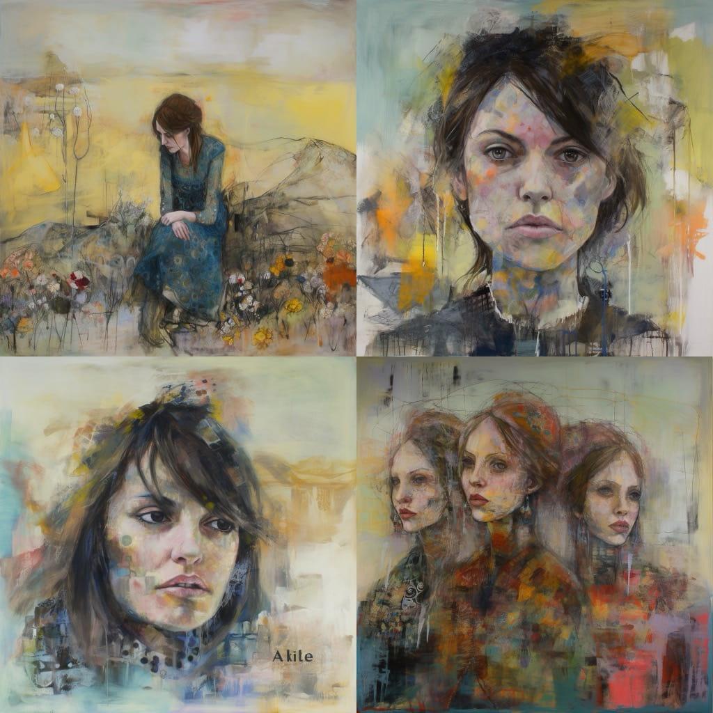 Alice Kettle style, Midjourney V5, render 1 of 4