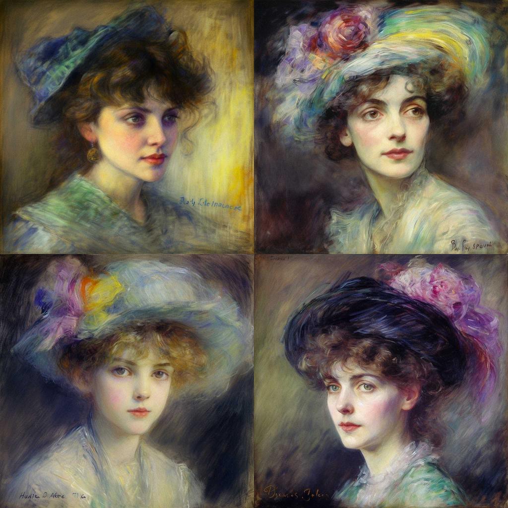 Alice Pike Barney style, Midjourney V5, render 1 of 4