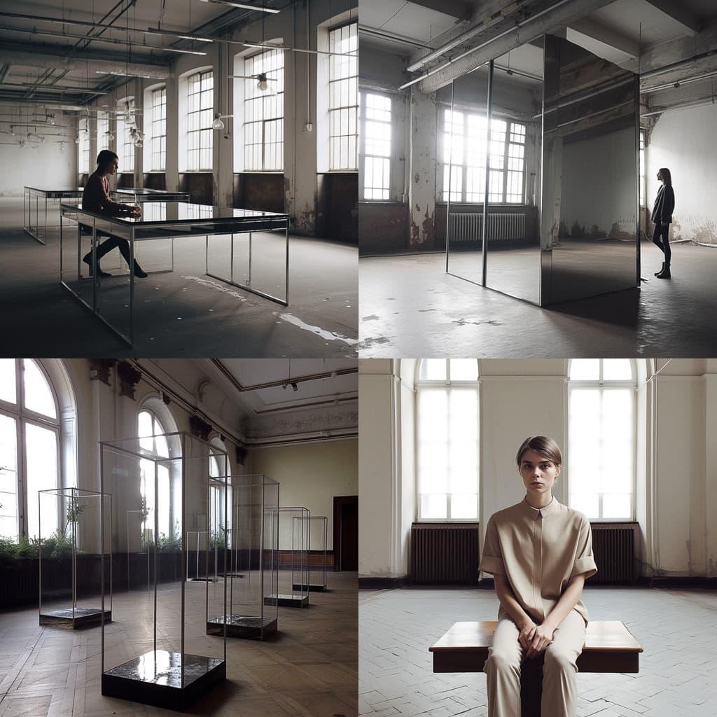 Alicja Kwade style, Midjourney V5, render 1 of 4