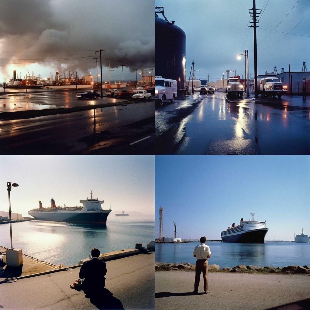 Allan Sekula style, Midjourney V5, render 1 of 4