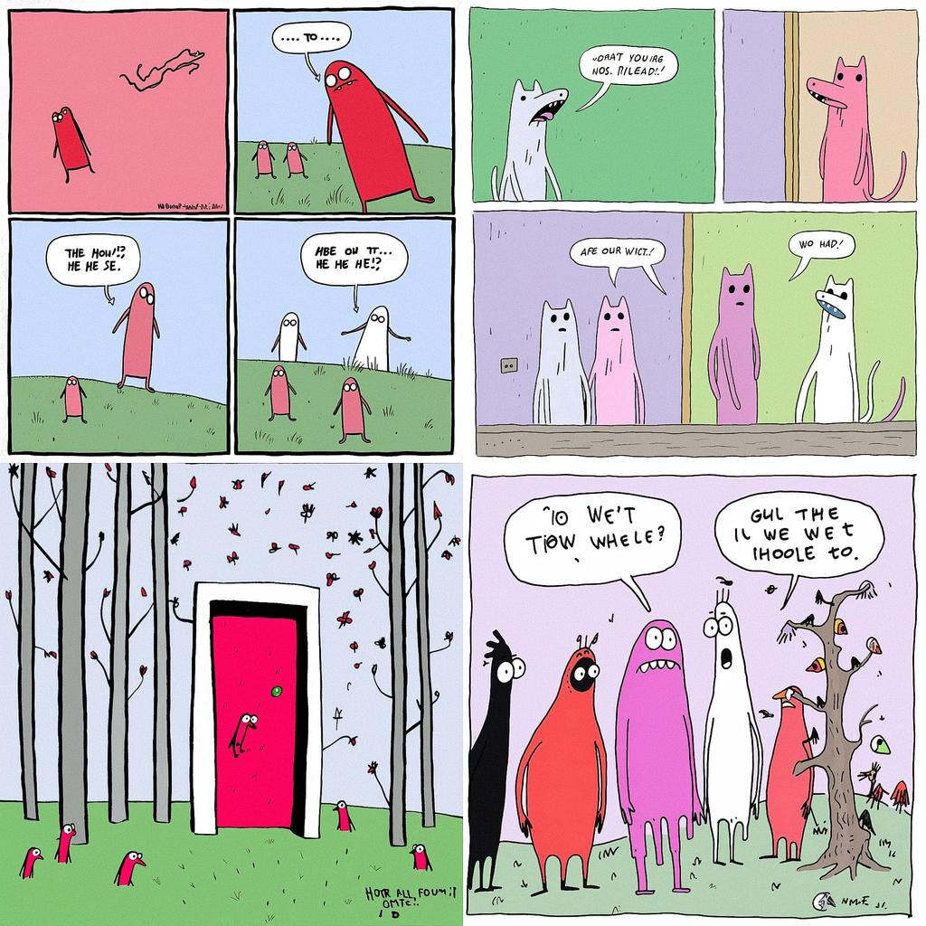 Allie Brosh style, Midjourney V5, render 1 of 4