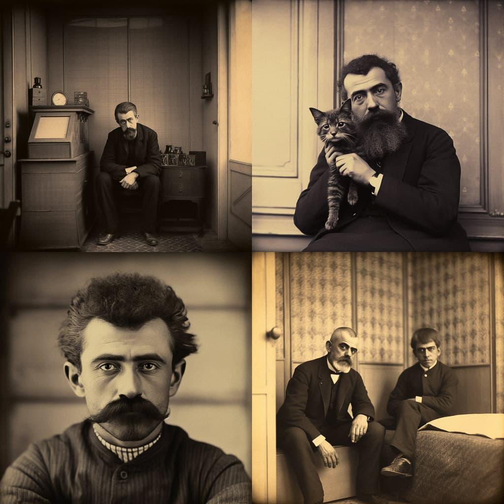 Alphonse Bertillon style, Midjourney V5, render 1 of 4