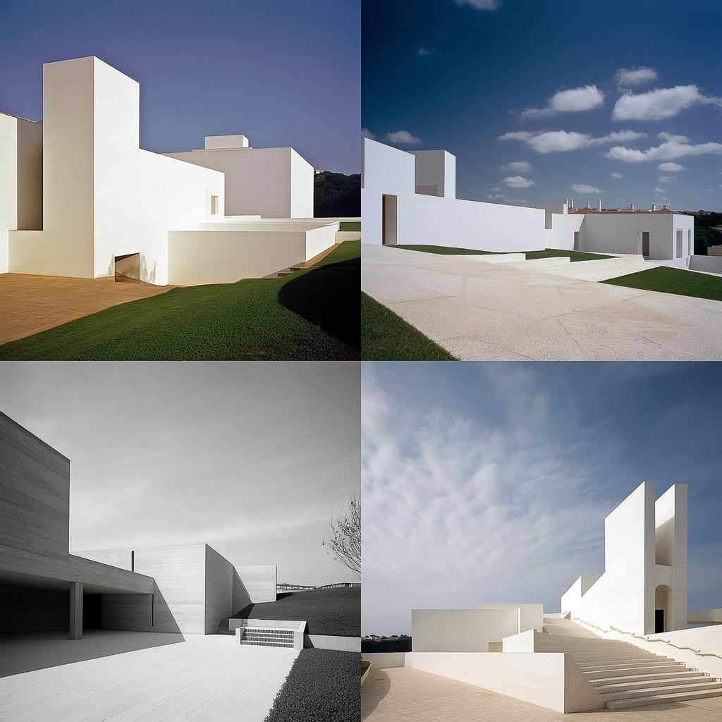Alvaro Siza style, Midjourney V5, render 1 of 4