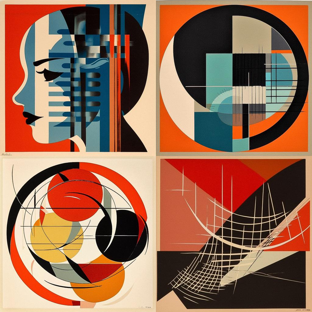 Alvin Lustig style, Midjourney V5, render 1 of 4