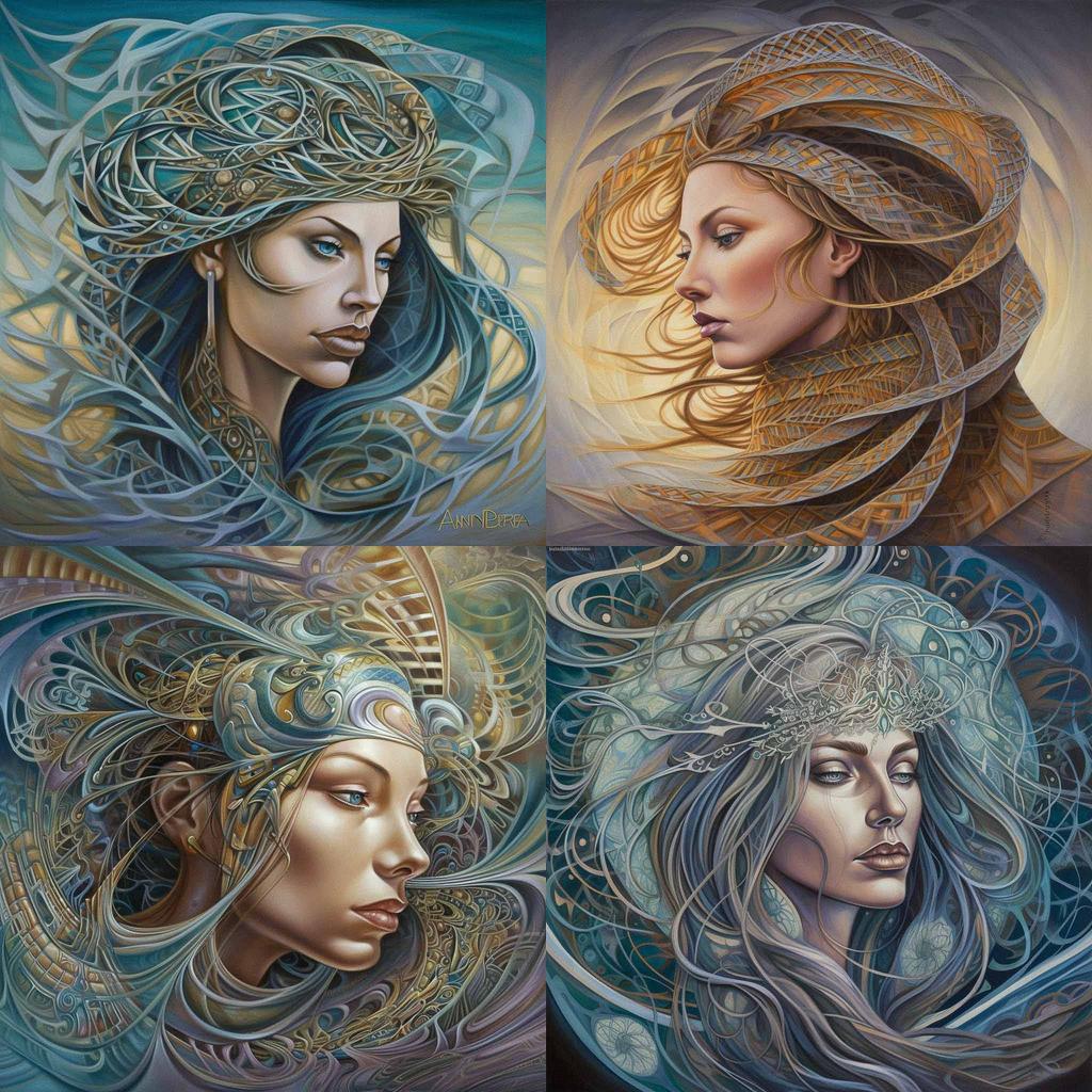 Amanda Sage style, Midjourney V5, render 1 of 4