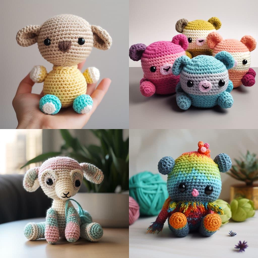 Amigurumi style, Midjourney V5, render 1 of 4