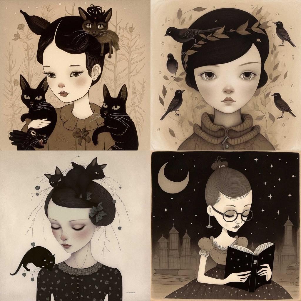 Amy Earles style, Midjourney V5, render 1 of 4