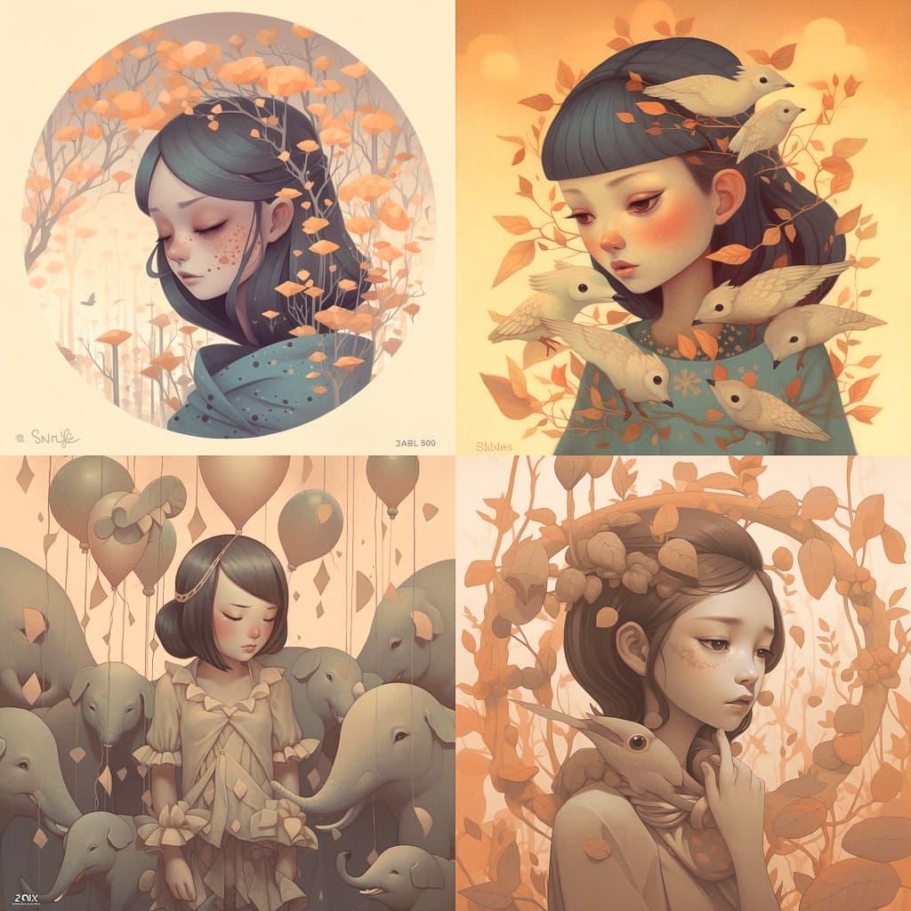 Amy Sol style, Midjourney V5, render 1 of 4