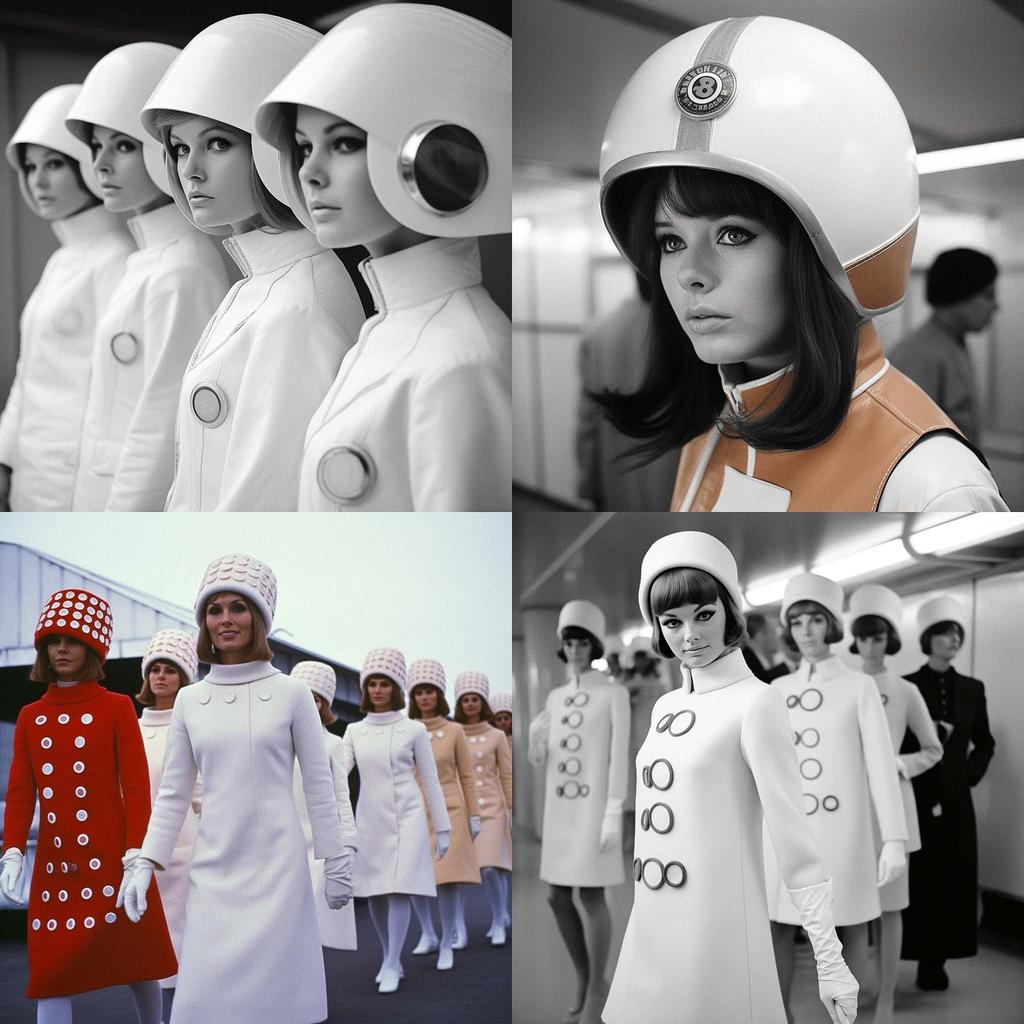 Andre Courreges style, Midjourney V5, render 1 of 4