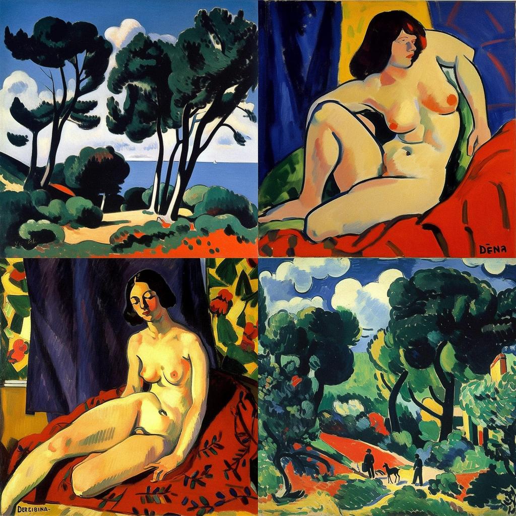Andre Derain style, Midjourney V5, render 1 of 4