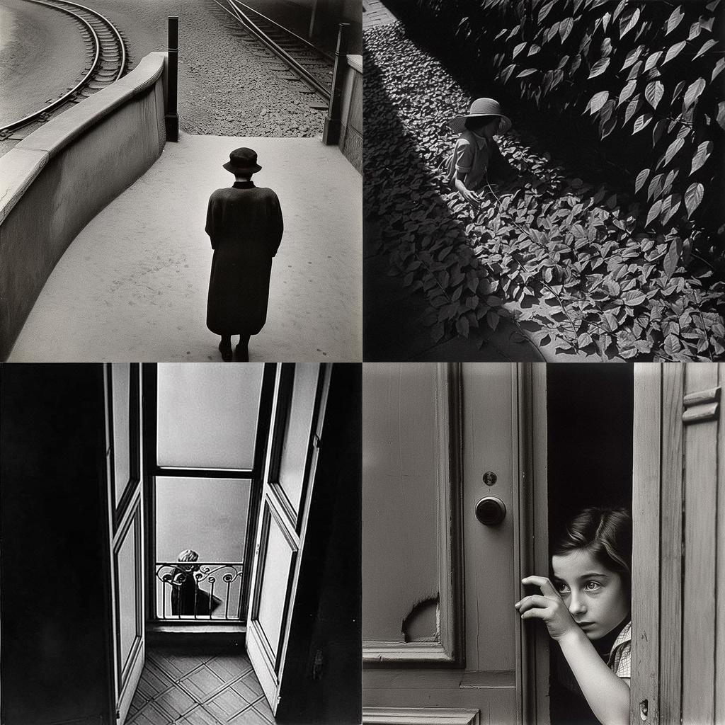 Andre Kertesz style, Midjourney V5, render 1 of 4