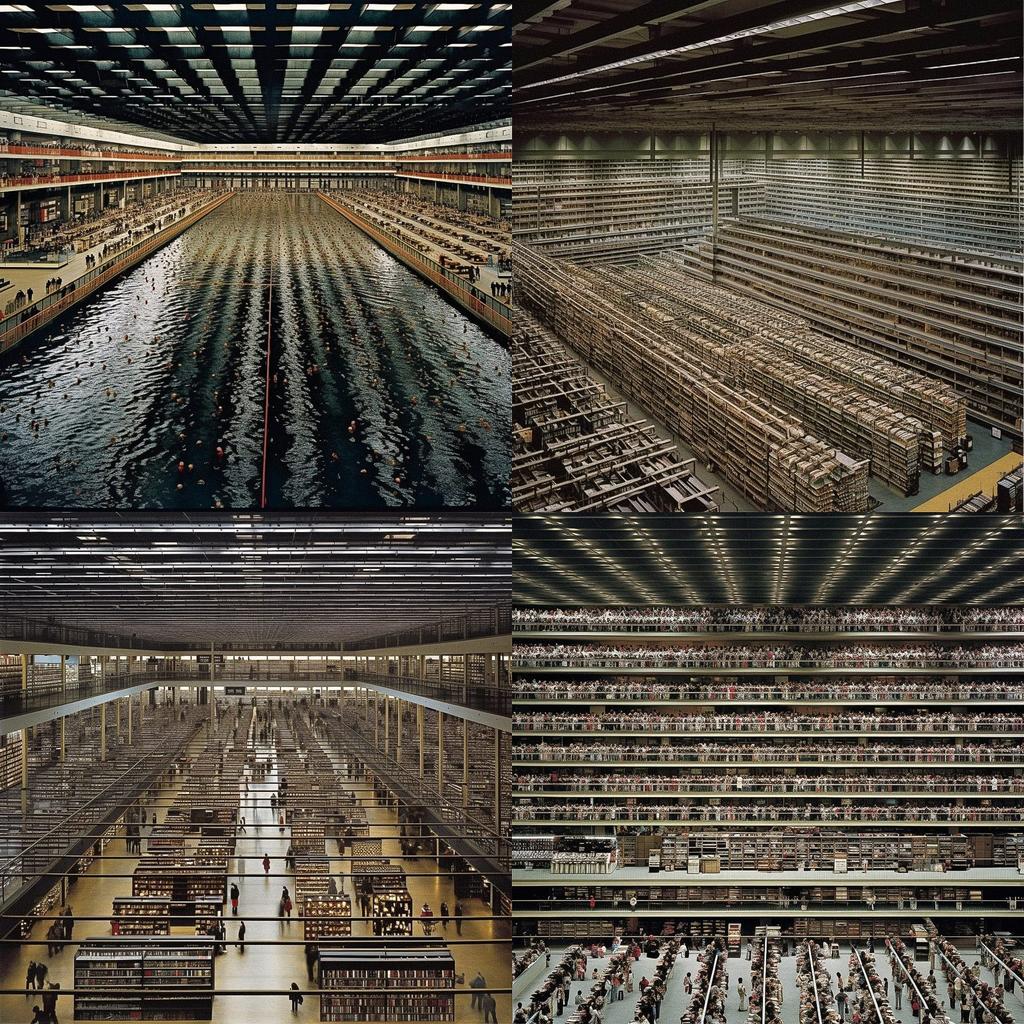 Andreas Gursky style, Midjourney V5, render 1 of 4