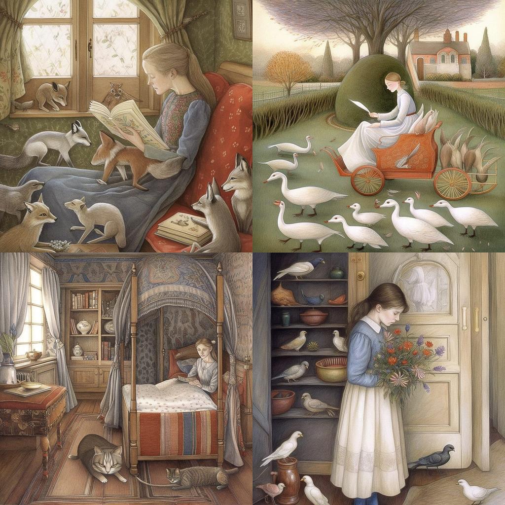 Angela Barrett style, Midjourney V5, render 1 of 4