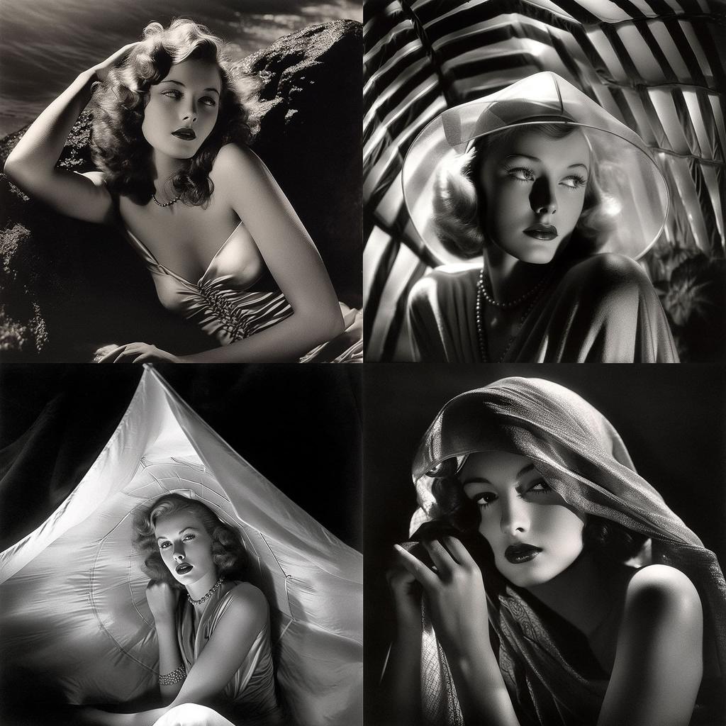 Angus McBean style, Midjourney V5, render 1 of 4