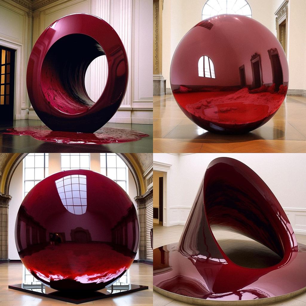 Anish Kapoor style, Midjourney V5, render 1 of 4