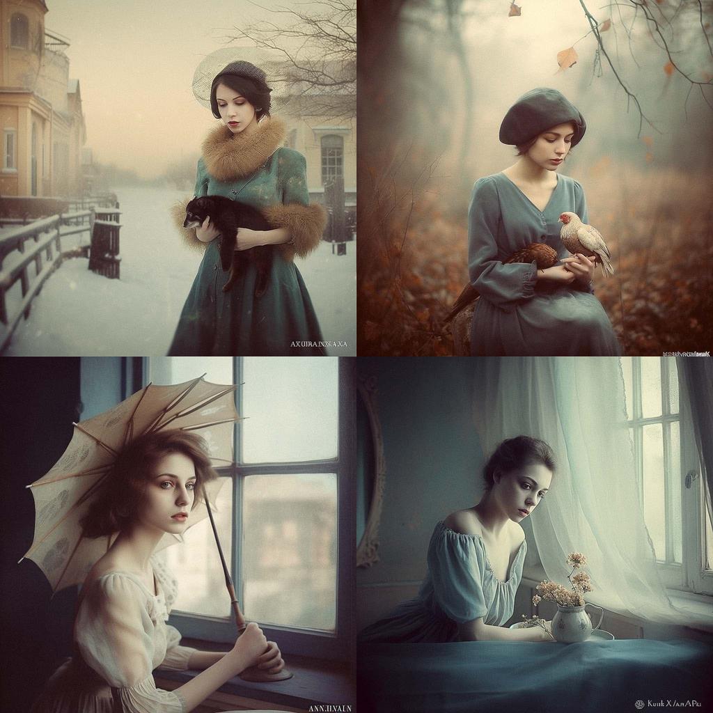 Anka Zhuravleva style, Midjourney V5, render 1 of 4