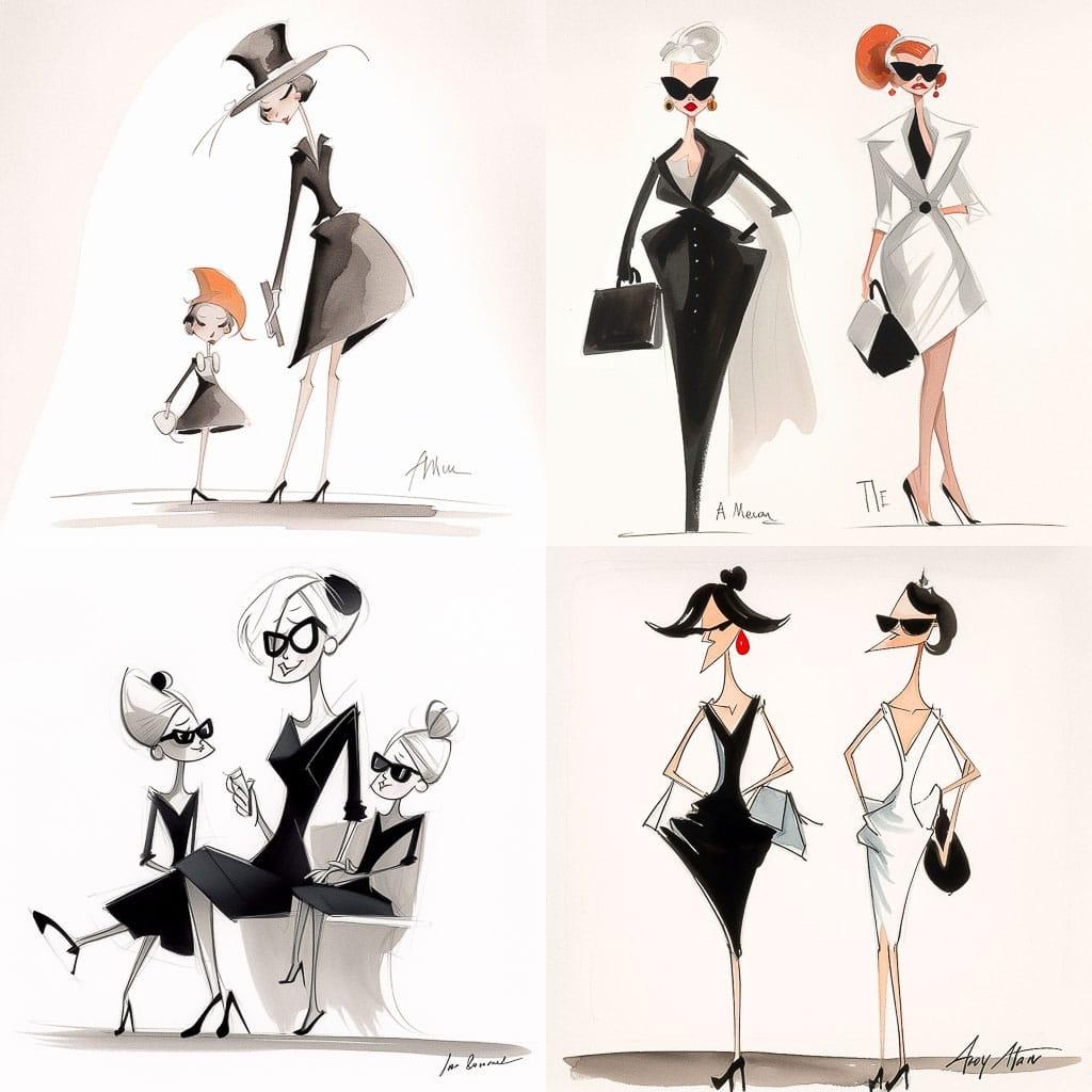 Ann Telnaes style, Midjourney V5, render 1 of 4