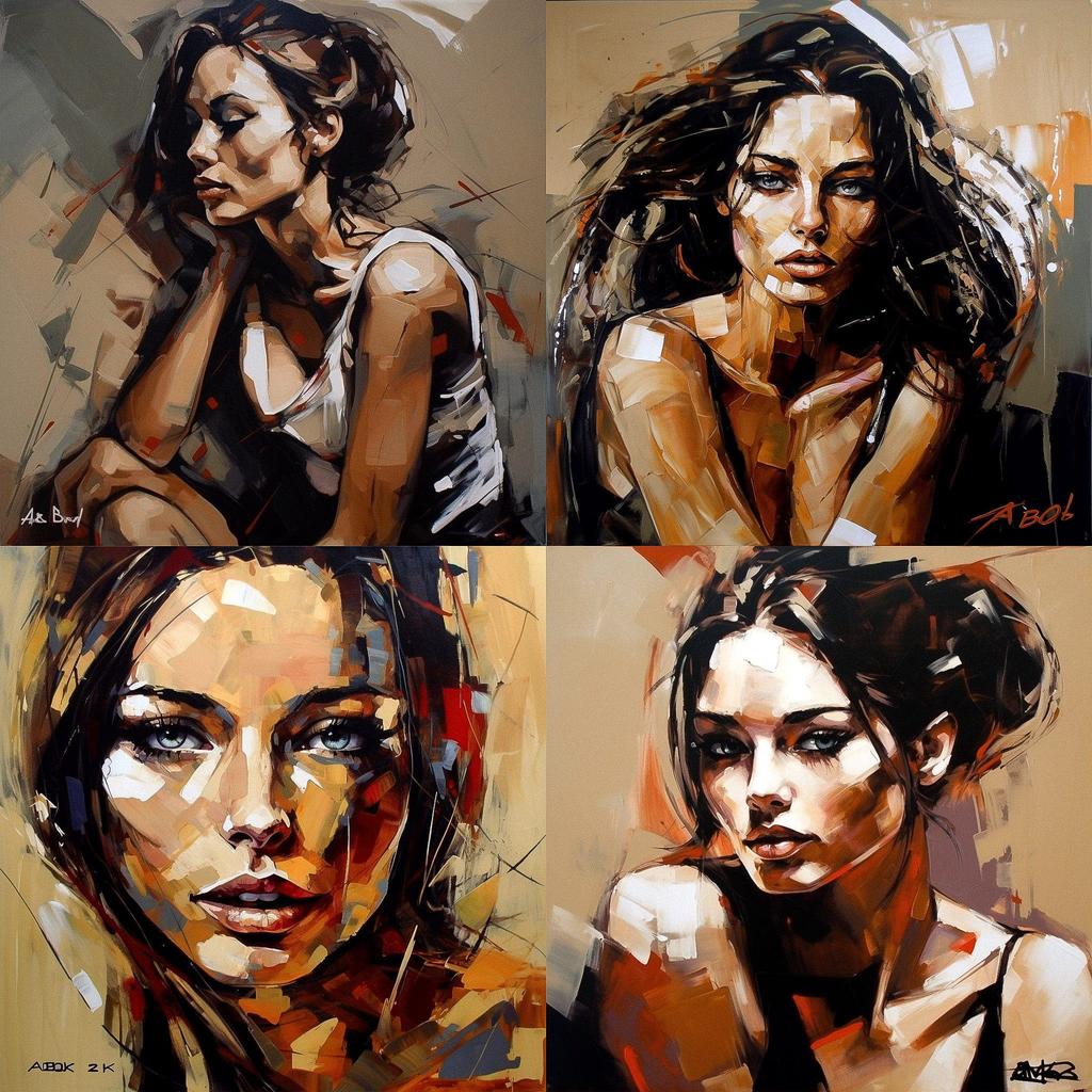 Anna Bocek style, Midjourney V5, render 1 of 4