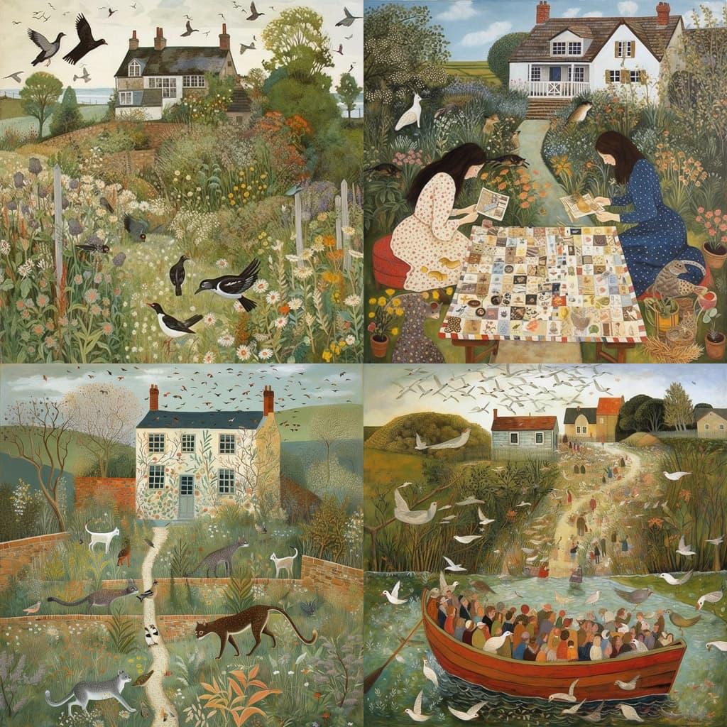 Anna Pugh style, Midjourney V5, render 1 of 4