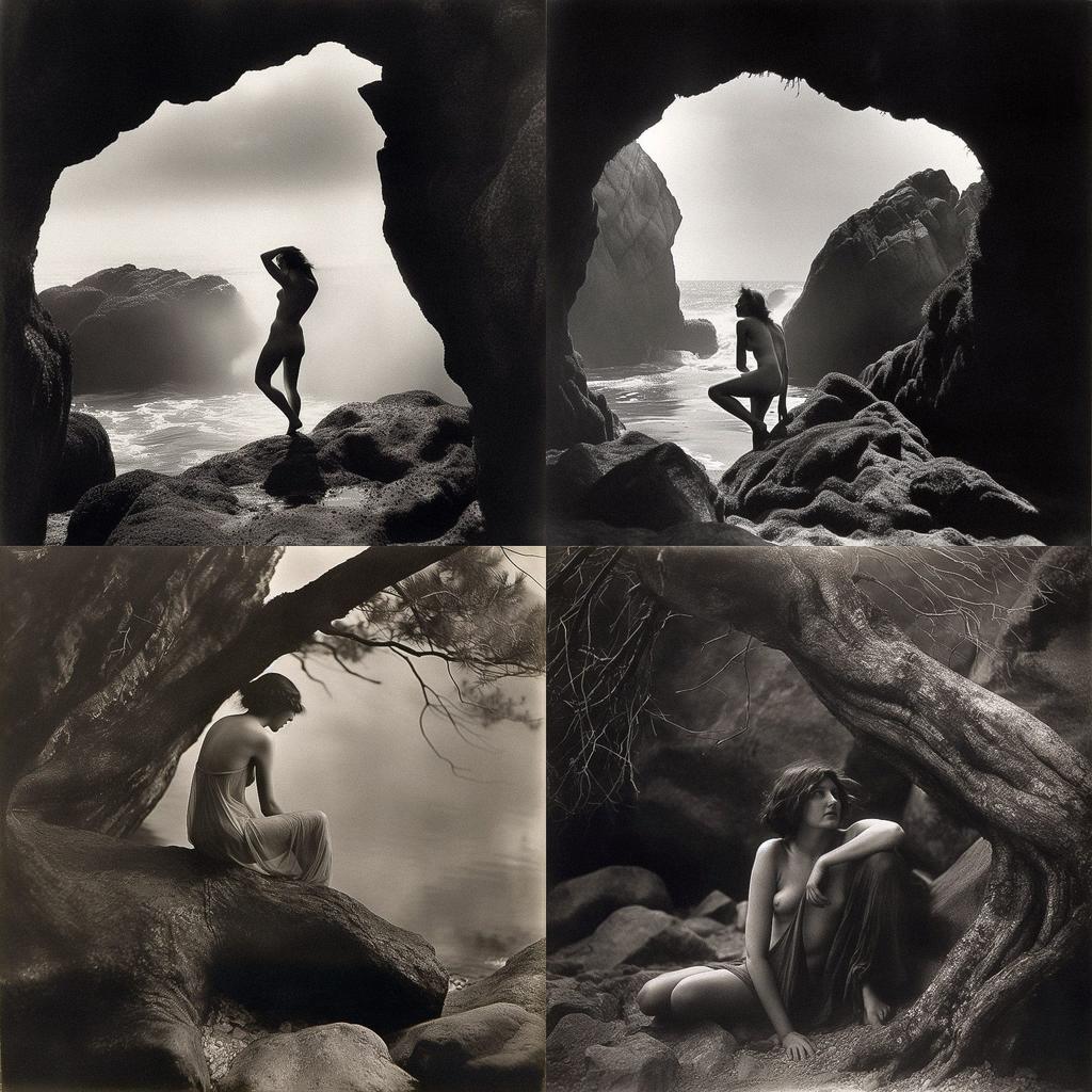 Anne Brigman style, Midjourney V5, render 1 of 4