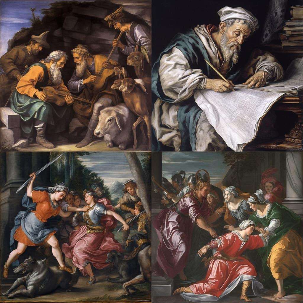 Annibale Carracci style, Midjourney V5, render 1 of 4