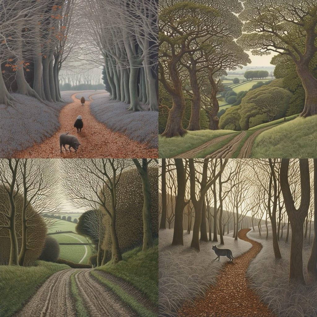 Annie Ovenden style, Midjourney V5, render 1 of 4