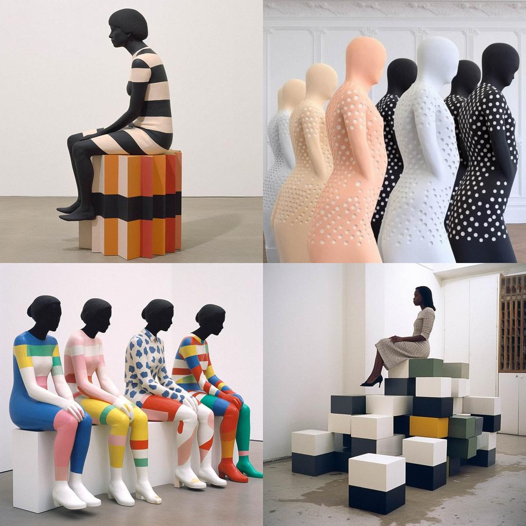 Anthea Hamilton style, Midjourney V5, render 1 of 4