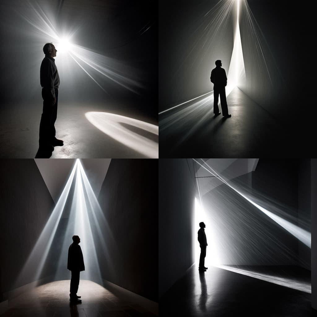 Anthony McCall style, Midjourney V5, render 1 of 4