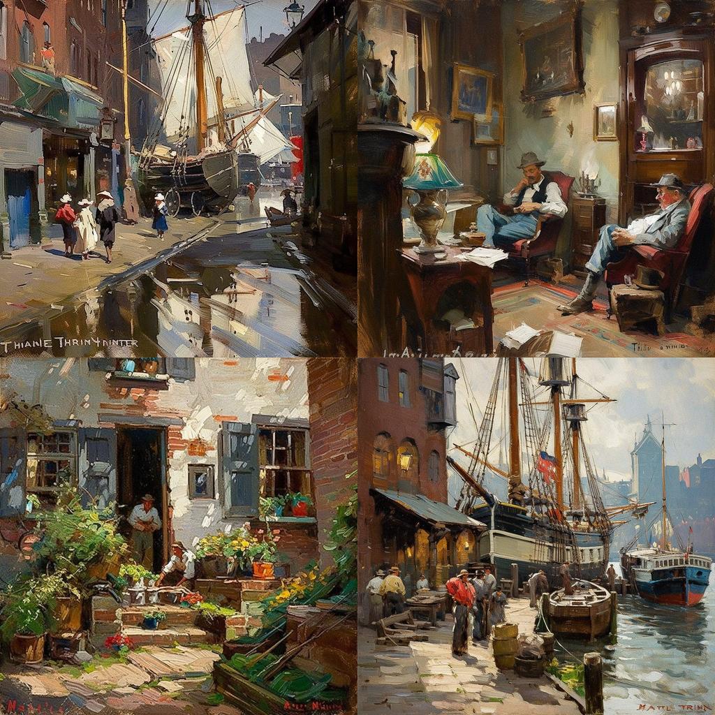 Anthony Thieme style, Midjourney V5, render 1 of 4