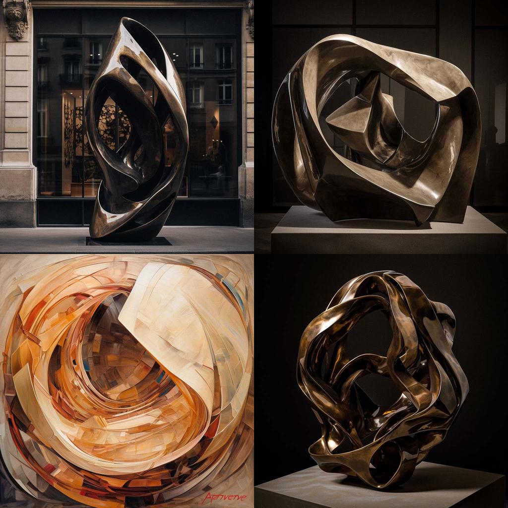Antoine Pevsner style, Midjourney V5, render 1 of 4