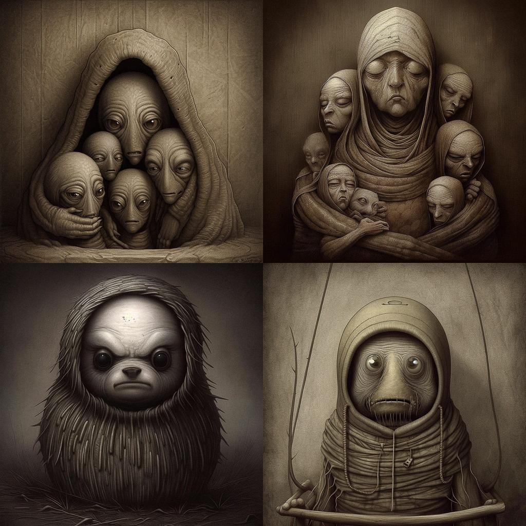 Anton Semenov style, Midjourney V5, render 1 of 4
