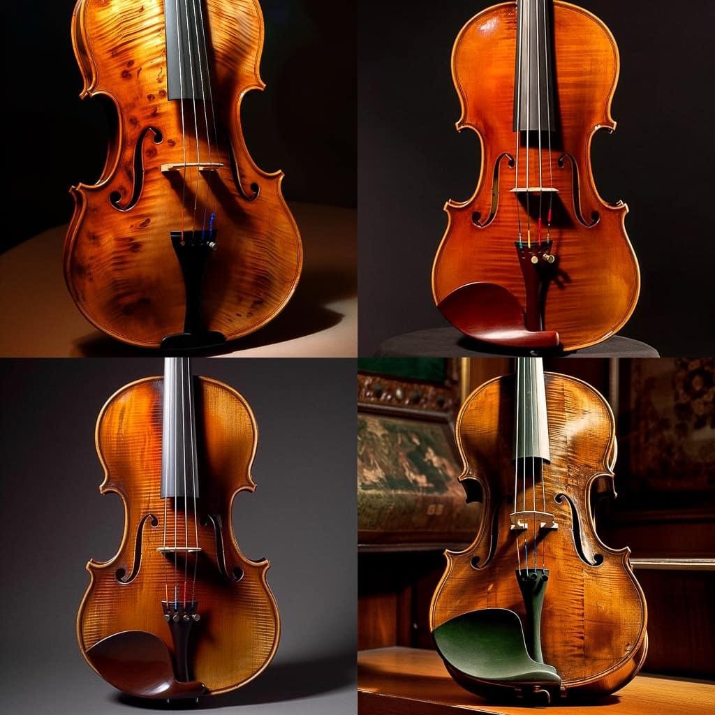 Antonio Stradivari style, Midjourney V5, render 1 of 4