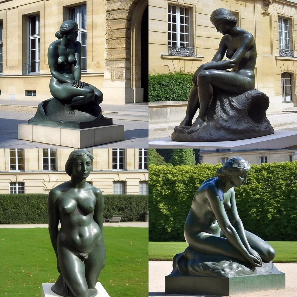 Aristide Maillol style, Midjourney V5, render 1 of 4