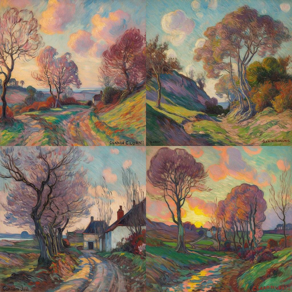 Armand Guillaumin style, Midjourney V5, render 1 of 4