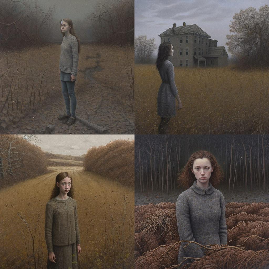 Aron Wiesenfeld style, Midjourney V5, render 1 of 4