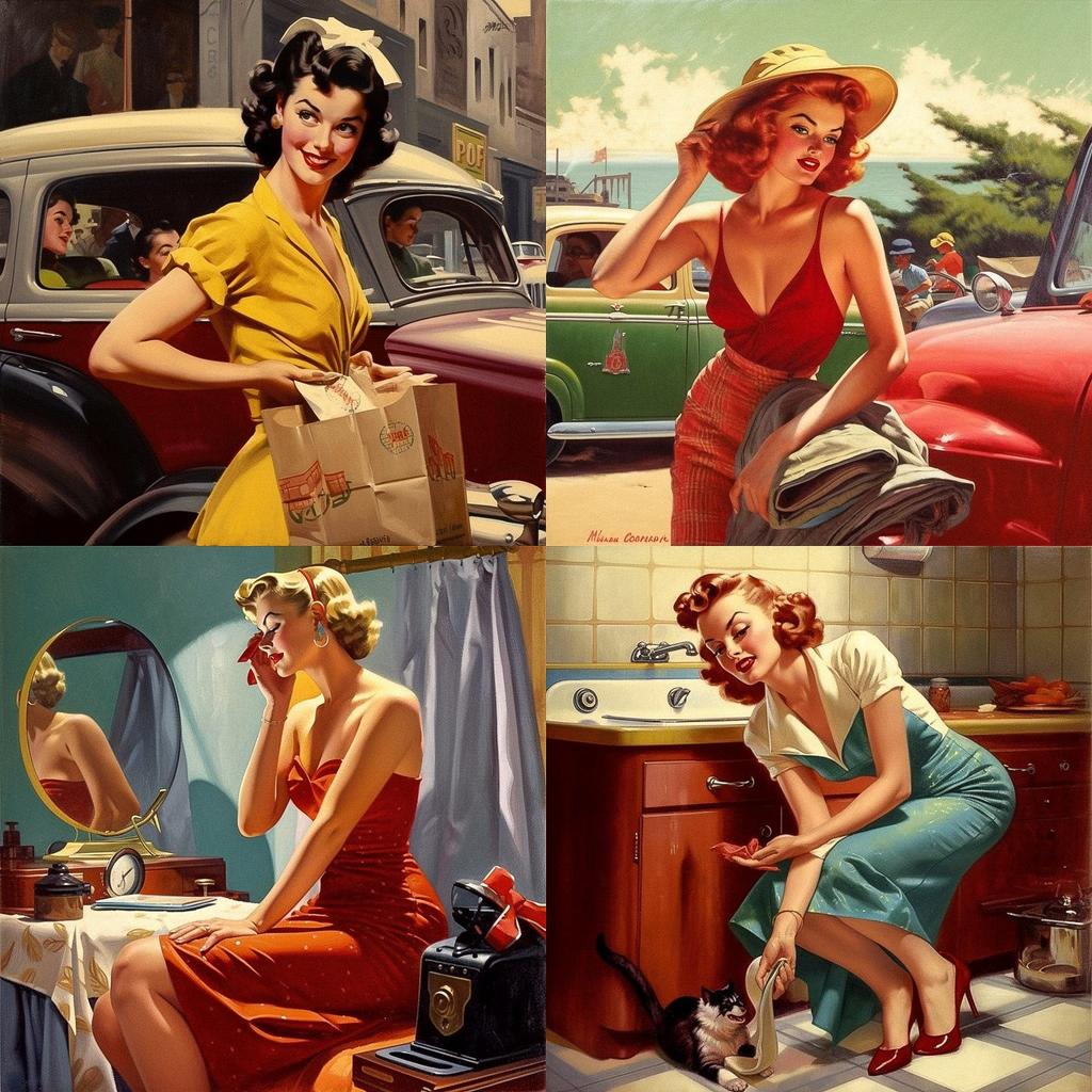 Art Frahm style, Midjourney V5, render 1 of 4