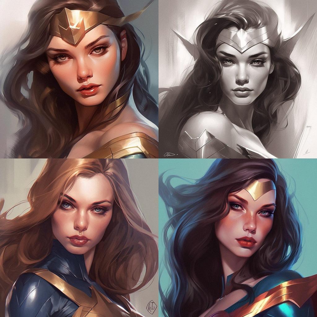 Artgerm style, Midjourney V5, render 1 of 4