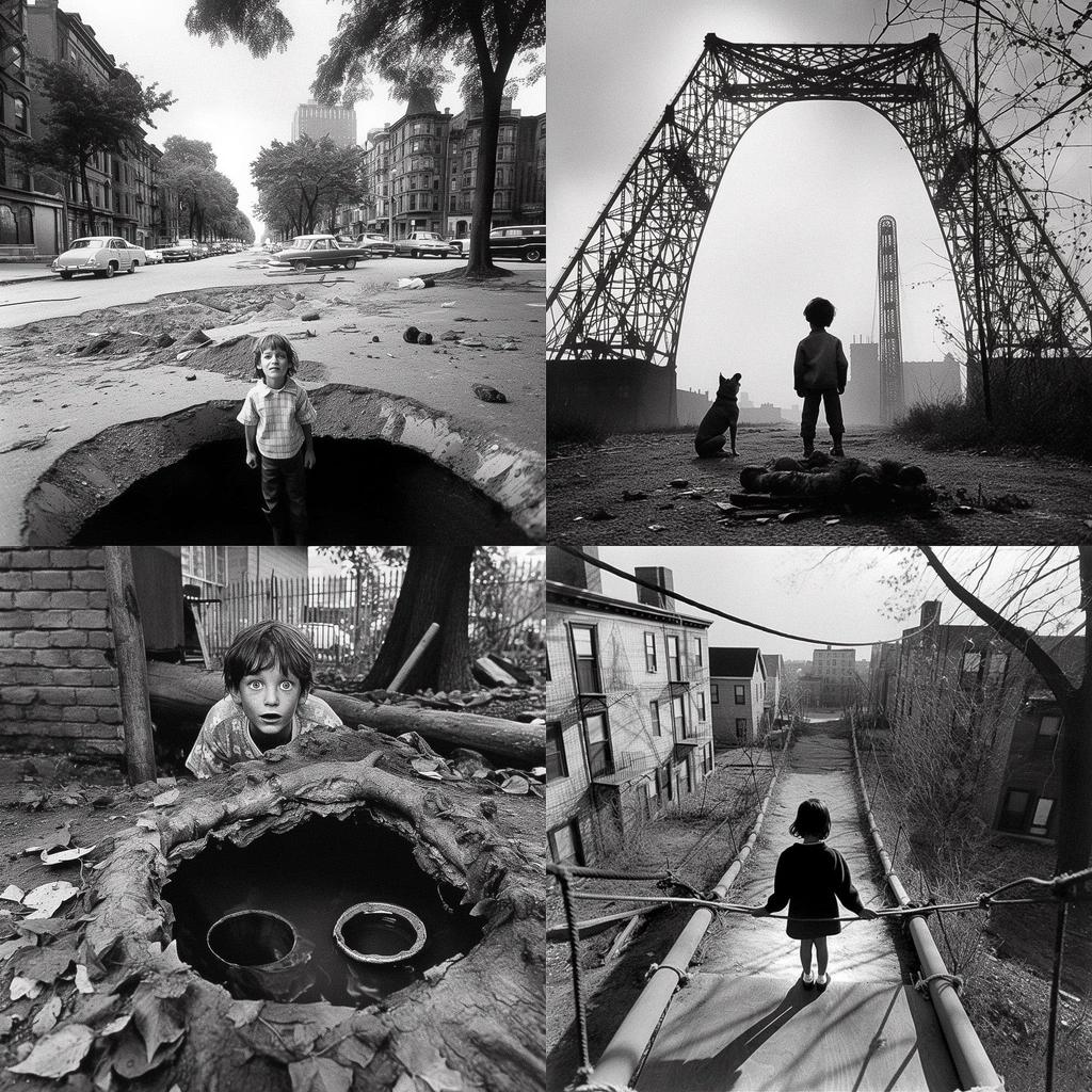 Arthur Tress style, Midjourney V5, render 1 of 4