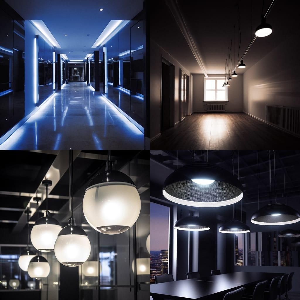 Artificial lighting style, Midjourney V5, render 1 of 4