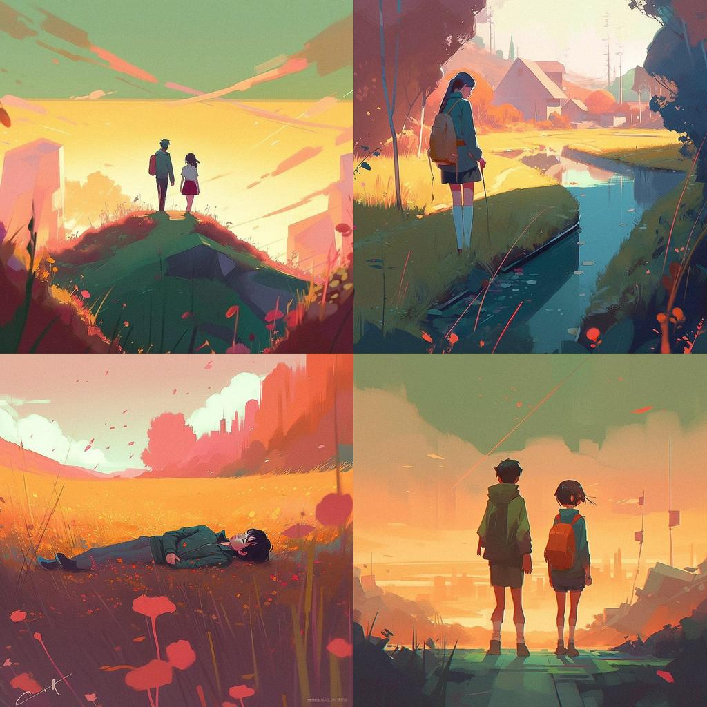 Atey Ghailan style, Midjourney V5, render 1 of 4