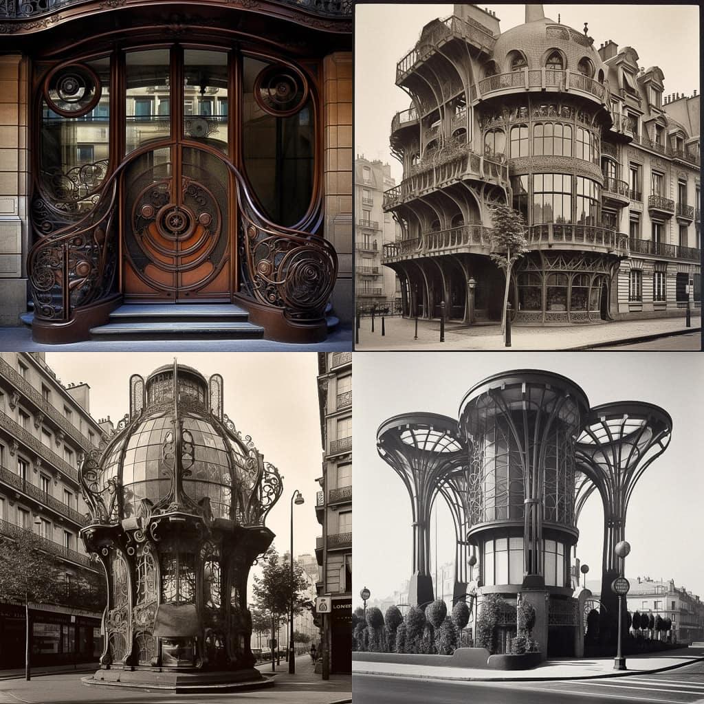 Auguste Perret style, Midjourney V5, render 1 of 4