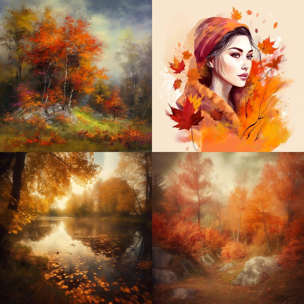 Autumn style, Midjourney V5, render 1 of 4