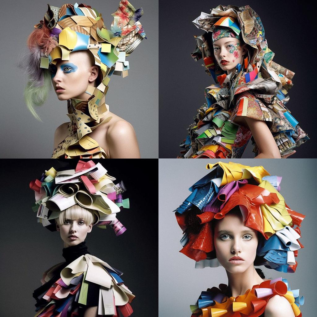 Avant-garde fashion style, Midjourney V5, render 1 of 4