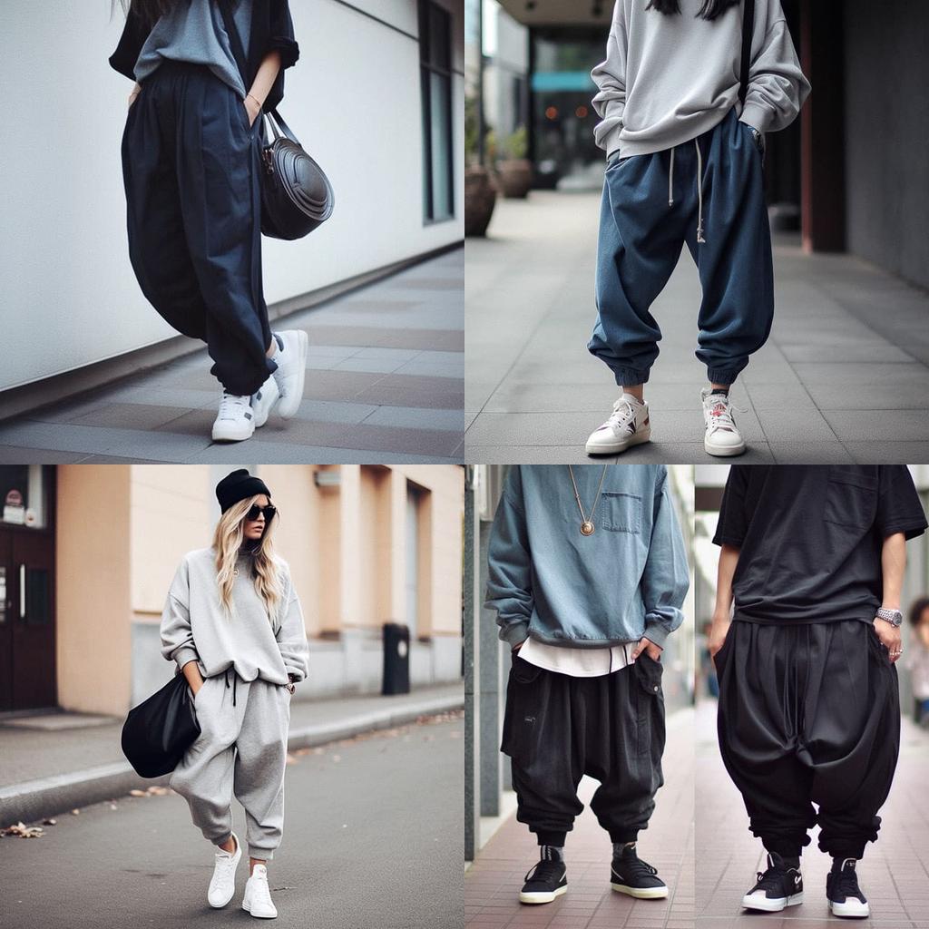 Baggy fashion style, Midjourney V5, render 1 of 4