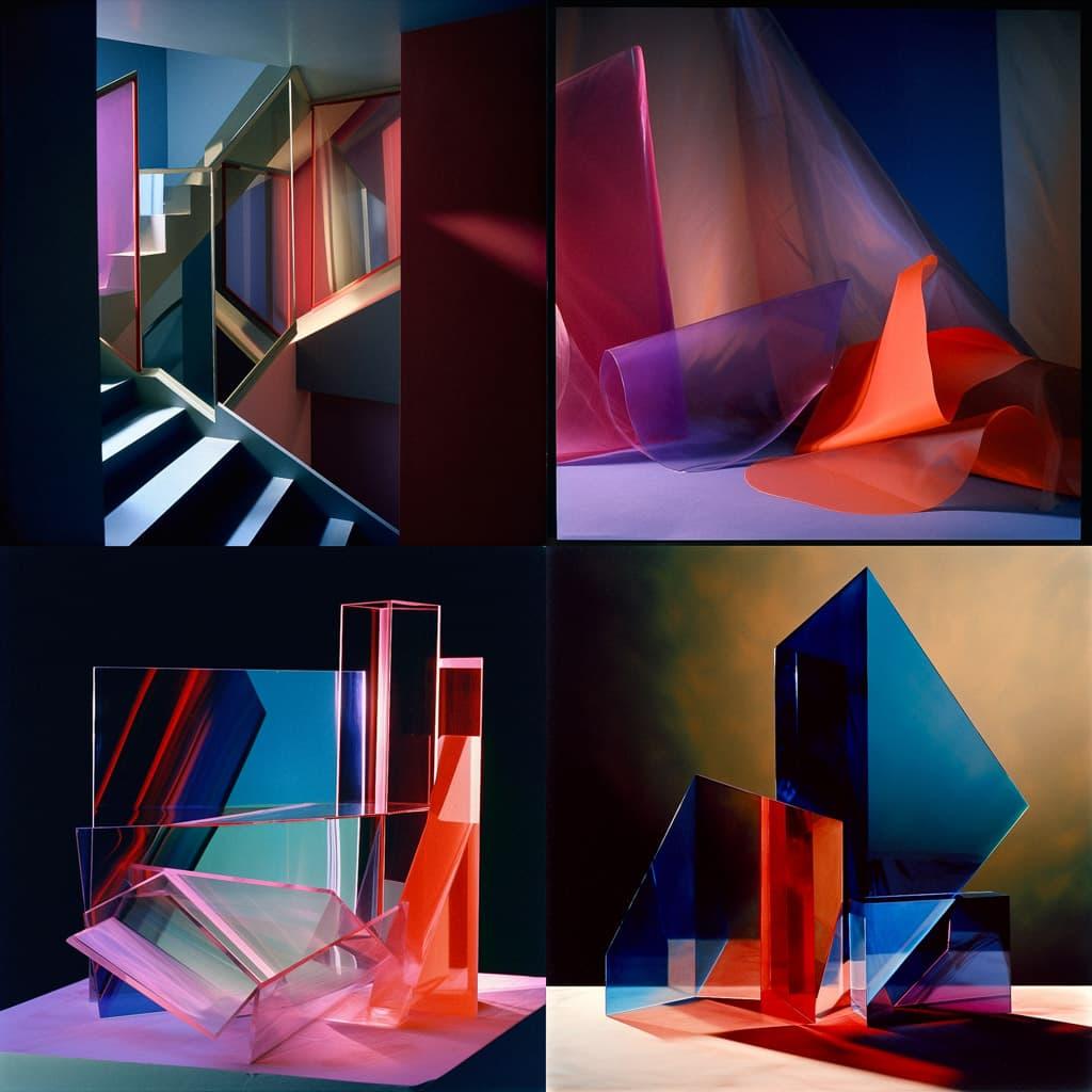 Barbara Kasten style, Midjourney V5, render 1 of 4